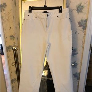 Talbots heritage fit white boot leg jeans